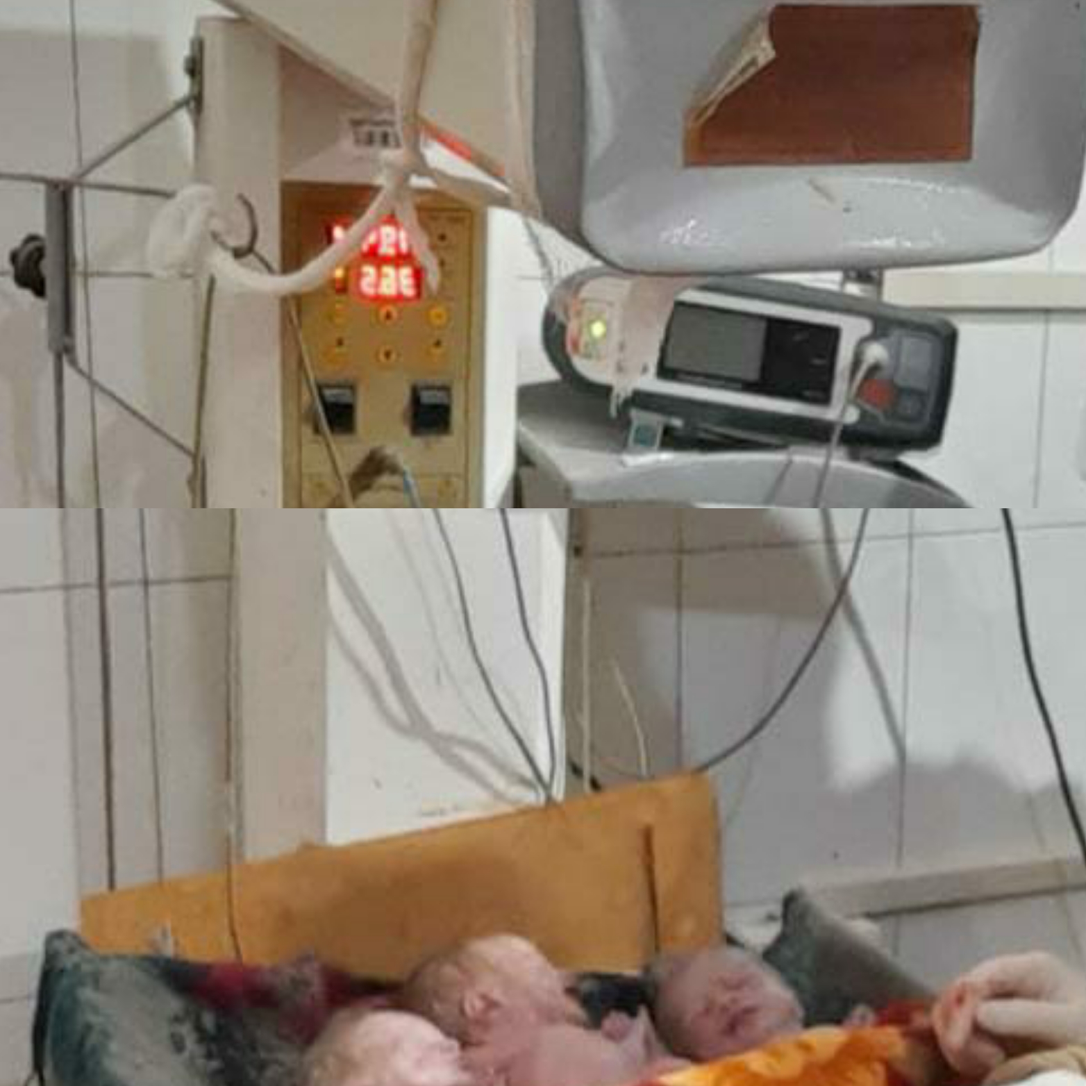 Woman gives birth to triplets in Kupwara area of North Kashmir.