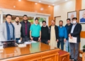 MP Fayaz Mir’s delegation calls on Union Minister for Youth Affairs and Sports Kiren Rijuji in New Delhi.