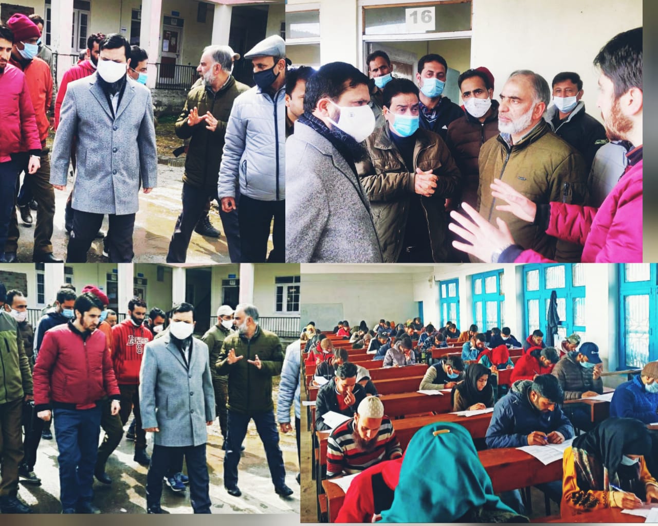 DC Kupwara inspects various centres of JKSSB Class IV examination