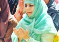 Mehbooba Mufti greets people on Shab-e-Mehraj