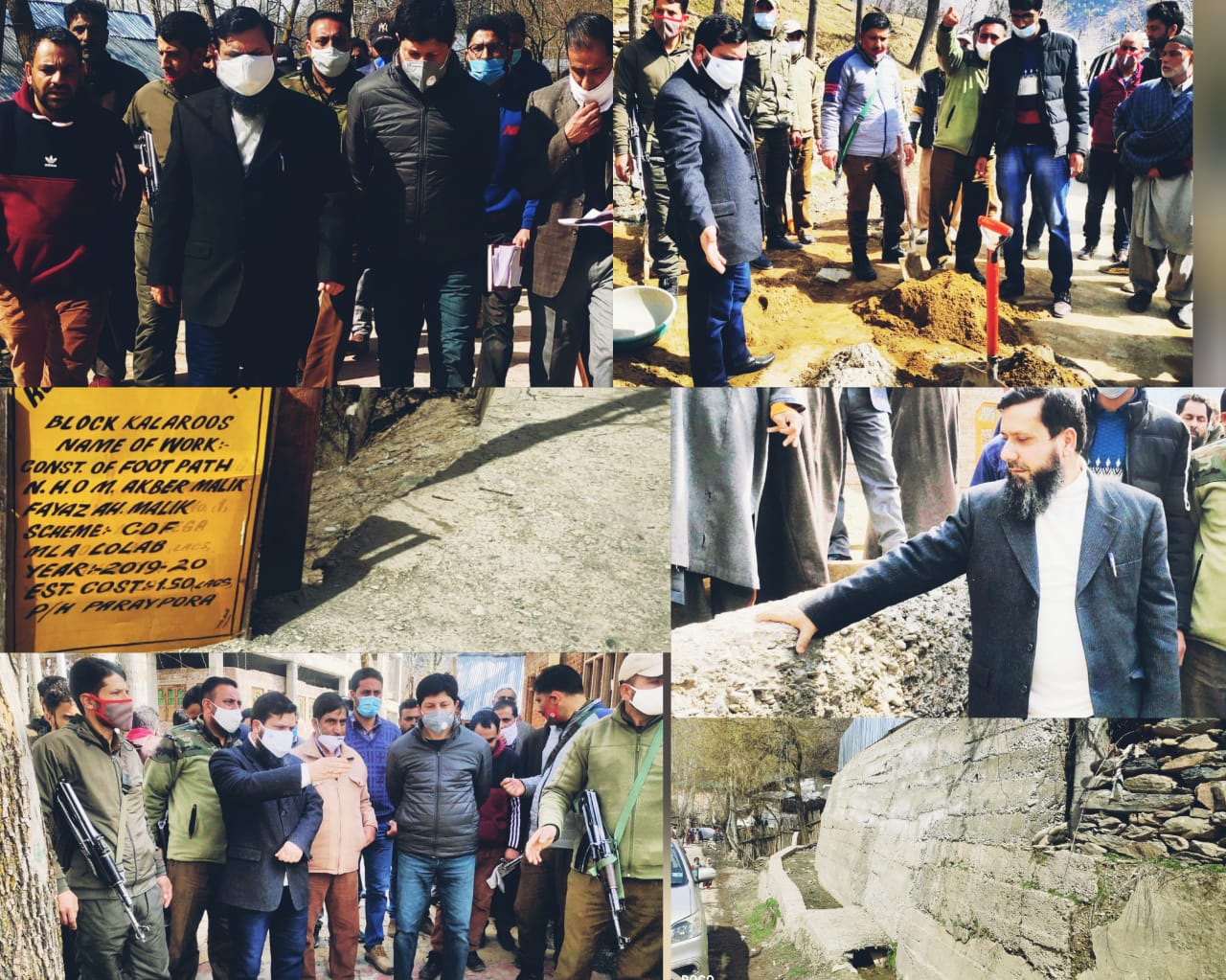 DDC Kupwara inspects developmental works in Kalarooch block