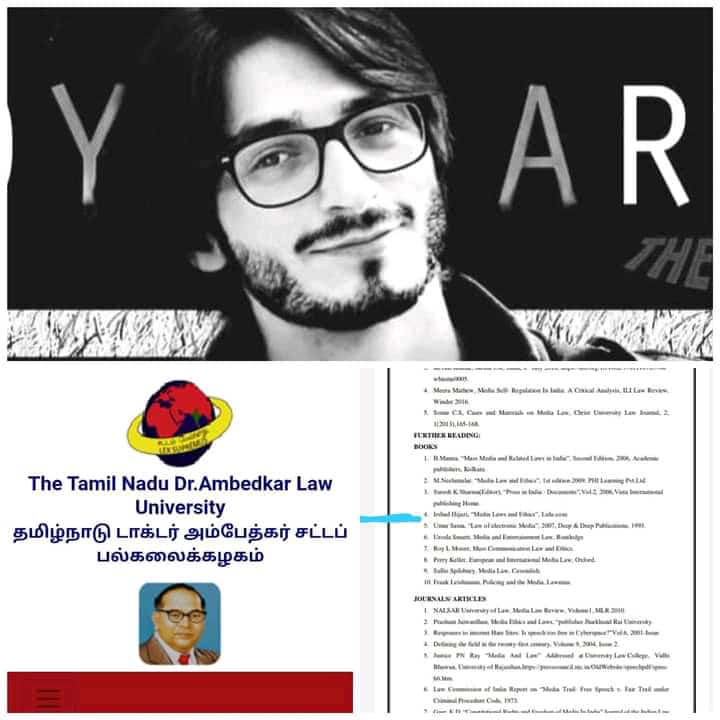 Famous kashmiri motivational speakers book in study curriculum of LLM at Tamilnadu Dr. Ambedkar law University
