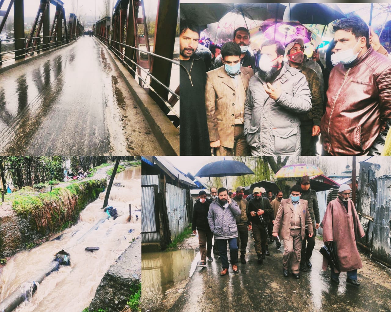 Chairman DDC, DM Kupwara visits Handwara SD, directs for immediate repairs of Batgund bridge, Gund Chowgol road
