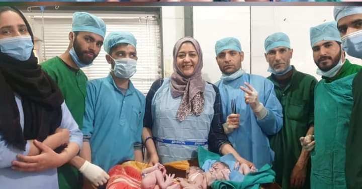 Kupwara woman gives birth to triplets, all girls