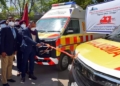 Div Com flags off two NHIDCL ambulances in Srinagar