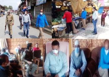 ADC Handwara inspects several markets for implementation of Corona Curfew