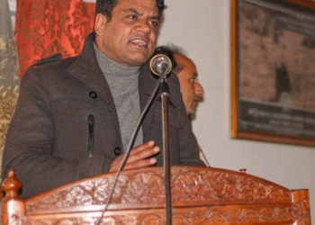 Irfan Sultan Pandithpuri greets people on Eid ul Fitr