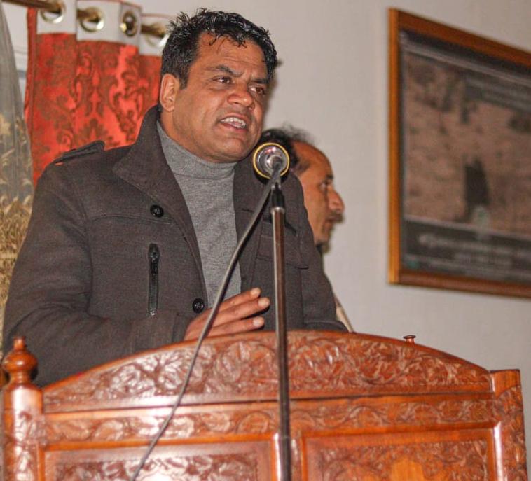 Irfan Sultan Pandithpuri greets people on Eid ul Fitr