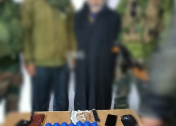 Ex-Militant from Guzriyal Village under Kralpora PS arrested by Army & Police; recovered 10 grenades, over hundred rounds of AK-47