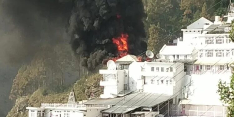 Massive fire at Vaishno Devi Bhawan in Jammu’s Katra