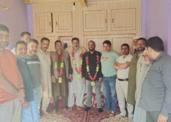 Javid Mir elected as president Sarpanchs panchayat union Kralpora