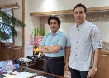General Secretary Ehsaas International greeted Dr. A.G Ahanger on his extension of services as Director/Ex- Officio Secretary SKIMS