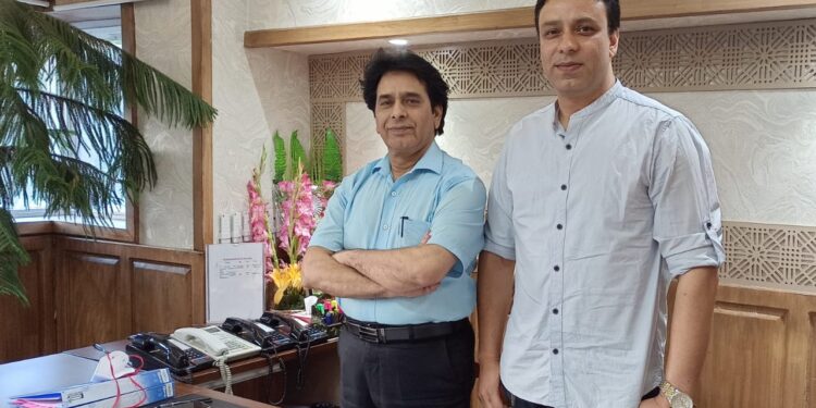 General Secretary Ehsaas International greeted Dr. A.G Ahanger on his extension of services as Director/Ex- Officio Secretary SKIMS