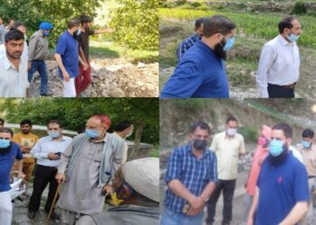 SDM Karnah pays visits to various villages affected by hailstorm, flashfloods