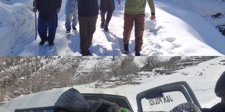Kupwara Police saves an elderly person after distress call