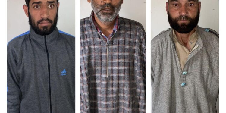 Three peddlers arrested arrested along with contraband
