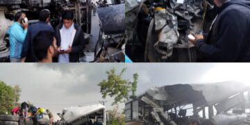 DDC CHAIRMAN KUPWARA IRFAN PANDITHPORI VISITS THE ACCIDENT SITE AT PATTAN; APPEALS  GOVERNOR TO PROVIDE FULL MEDICAL ASSISTANCE TO INJURED