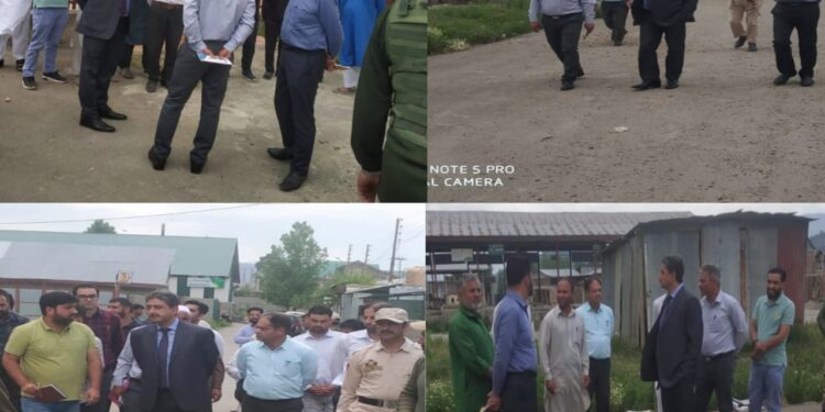 DDC Kupwara inspects Fruit Mandi Handwara, Industrial Estate Chotipora