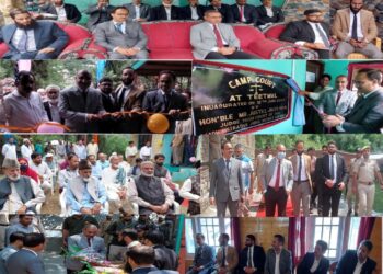 Justice Wani inspects Munsif  Court at Tangdar, held camp court at Teetwal