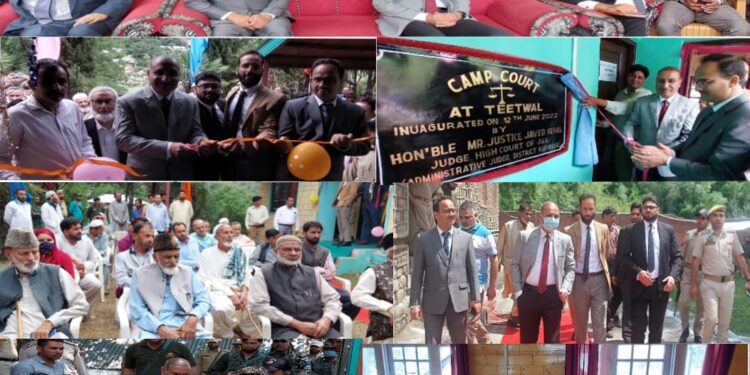 Justice Wani inspects Munsif  Court at Tangdar, held camp court at Teetwal