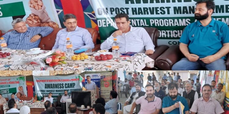 Horticulture P&M department Kupwara organizes awareness camp at Fruit Mandi Bumhama