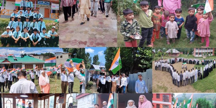 Kupwara reverberates with patriotic songs,’HarGharTiranga’ slogans