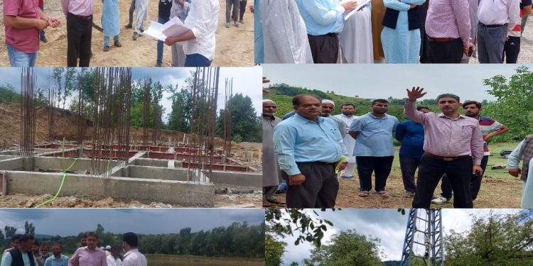 DDC Kupwara inspects ongoing developmental works in Nutnussa, Tirich, Kandi Khass, Athrotu