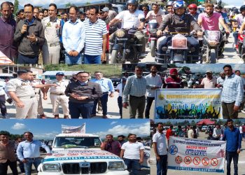 Nasha Mukht J&K Abhiyan :DC Kupwara flagges off bike rally at RagiporaAdvises youth to participate in sports activities of their choice