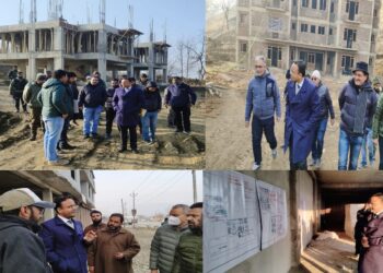 DDC Kupwara inspects progress of construction of Transit Migrant Accommodations at Nutnussa, Kulangam