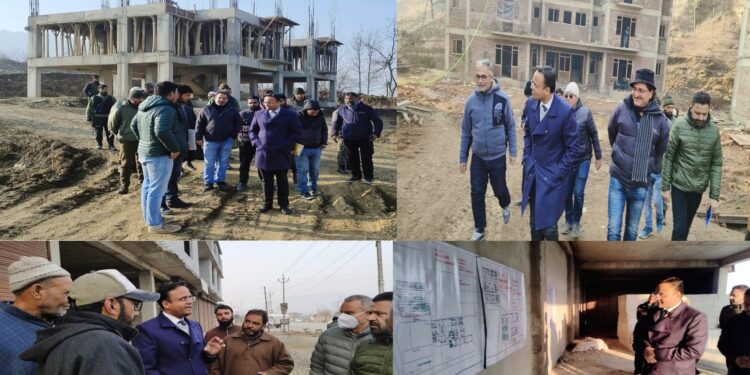 DDC Kupwara inspects progress of construction of Transit Migrant Accommodations at Nutnussa, Kulangam