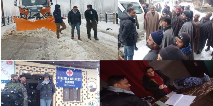 Despite heavy snowfall all major roads are open in Kupwara district