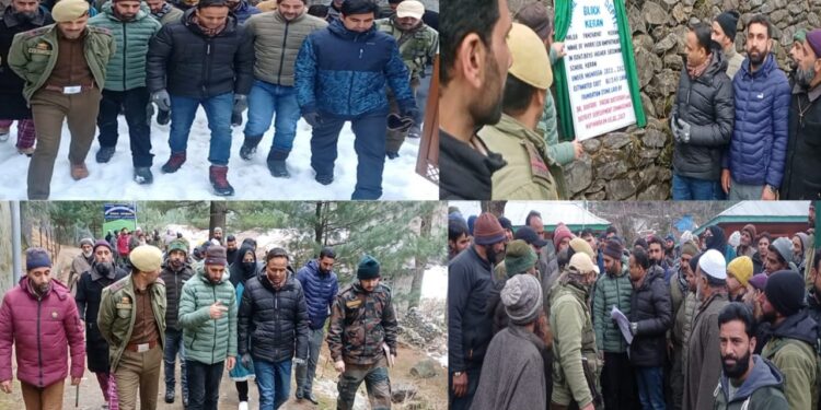 DC Kupwara visits border area Keran, takes stock of food and essential supplies, inspects developmental works
