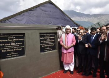 LG lays foundation stone for Rs 250 Crore worth Mall at Sgr’s Sempora; says its the first ‘direct foreign investment in J&K’