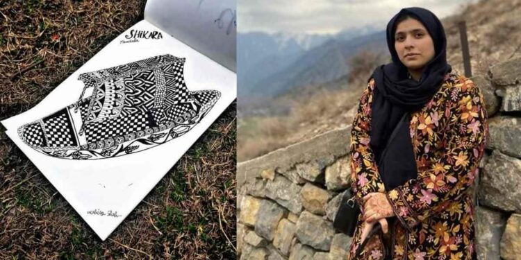 Tral woman gets entry in Indian Book of Records for creating smallest Shikara in Mandala Art