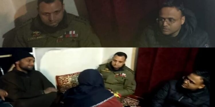 DC, SSP Kupwara visit grieved family of Rasheed Dar at Kunan Poshpora