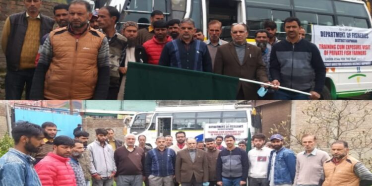 Intra- district exposure tour of newly covered fish farmers flagged-off