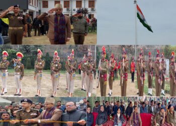 DC Kupwara hoisted  National Flag at newly constructed Flag Post at DC Office lawns Kupwara