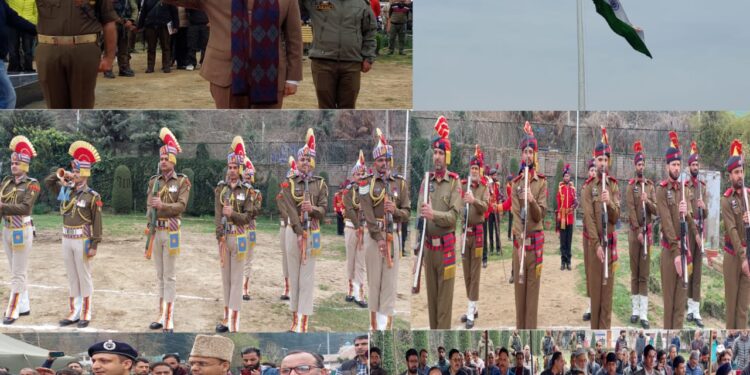 DC Kupwara hoisted National Flag at newly constructed Flag Post at DC Office lawns Kupwara