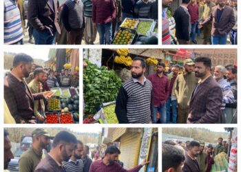 Handwara:Market checking held at Zachaldara