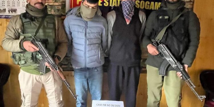 Junior assistant of Education department among two held with Brown sugar in Sogam, Kupwara.