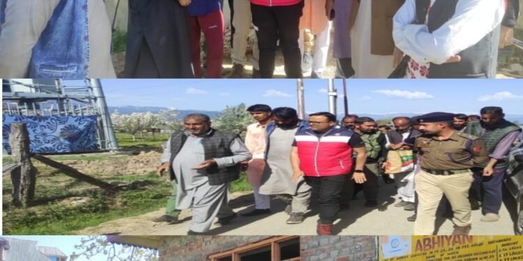 DC Kupwara visits far-flung Achamarg village , inspects developmental works, interacts with People