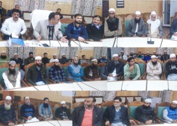 District Administration Kupwara ropes in religious leaders in war against Drugs.Ulmas conference held for sanitization, spreading awareness.