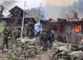 FIRE INCIDENT : FIRE DOUSED OFF AT MACHHAL WITH THE ASSISTANCE OF INDIAN ARMY