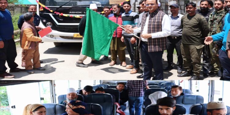 DC Kupwara flags-off J&K RTC Bus service to Tangdhar, Teetwal