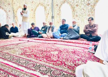 Sajad Lone visits District Kupwara; offers condolences at a number of places
