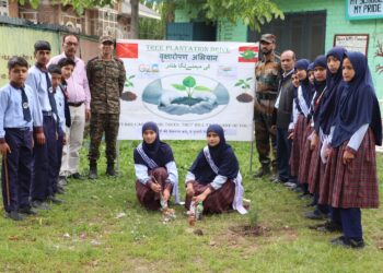 TREE PLANTATION AND AWARENESS DRIVE ORGANISED ON WORLD ENVIRONMENT DAY BY ARMY CAMP PANZGAM