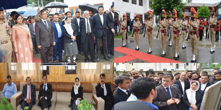 Chief Justice Visits Kupwara, inspects district court, interacts with BAR, Judicial officers and Civil administration.