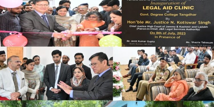 Day 2nd: Chief Justice Inaugrates legal aid clinics at Tangdhar, Teetwal, interacts with bar, students, civil adminstration