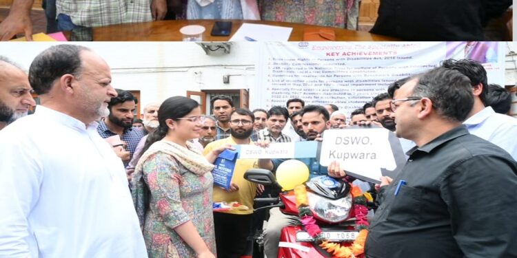 AKAM: DDC Kupwara distributes 151 Motorized Tricycles among Specially-abled beneficiaries, hands over engagement orders of AWWs among 49 candidates.