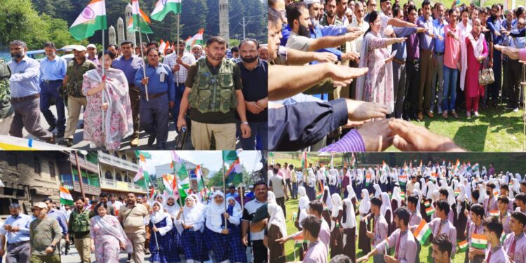 DC Kupwara flags-off Mega Tiranga Rally at Zangli Park